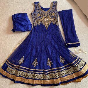 Hindi bollywood party/wedding Indian/Pakistani 3 piece sleeveless Salwar Kameez